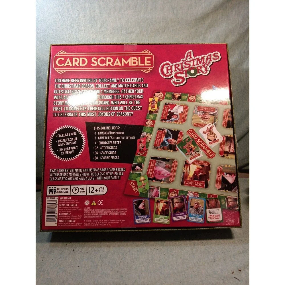 A CHRISTMAS STORY CARD SCRAMBLE GAME  PETER BILLINGSLEY SANTA